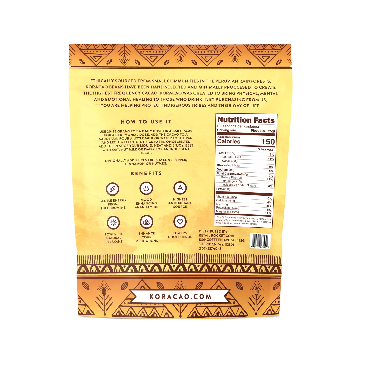 Koracao - Koracao Ceremonial Cacao 1LB (450g)